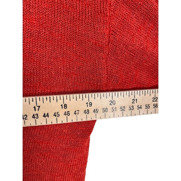 Banana Republic Ramie Rayon Cardigan Sweater Button-Front V-Neck Dune Red Size S - Picture 6 of 9